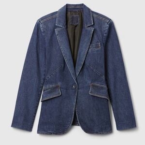 BRAND NEW- Gap Denim Blazer, size 16 Tall, Dark Indigo